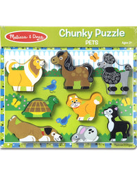 Melissa & Doug Pets Wooden Chunky Puzzle (8 pcs)
