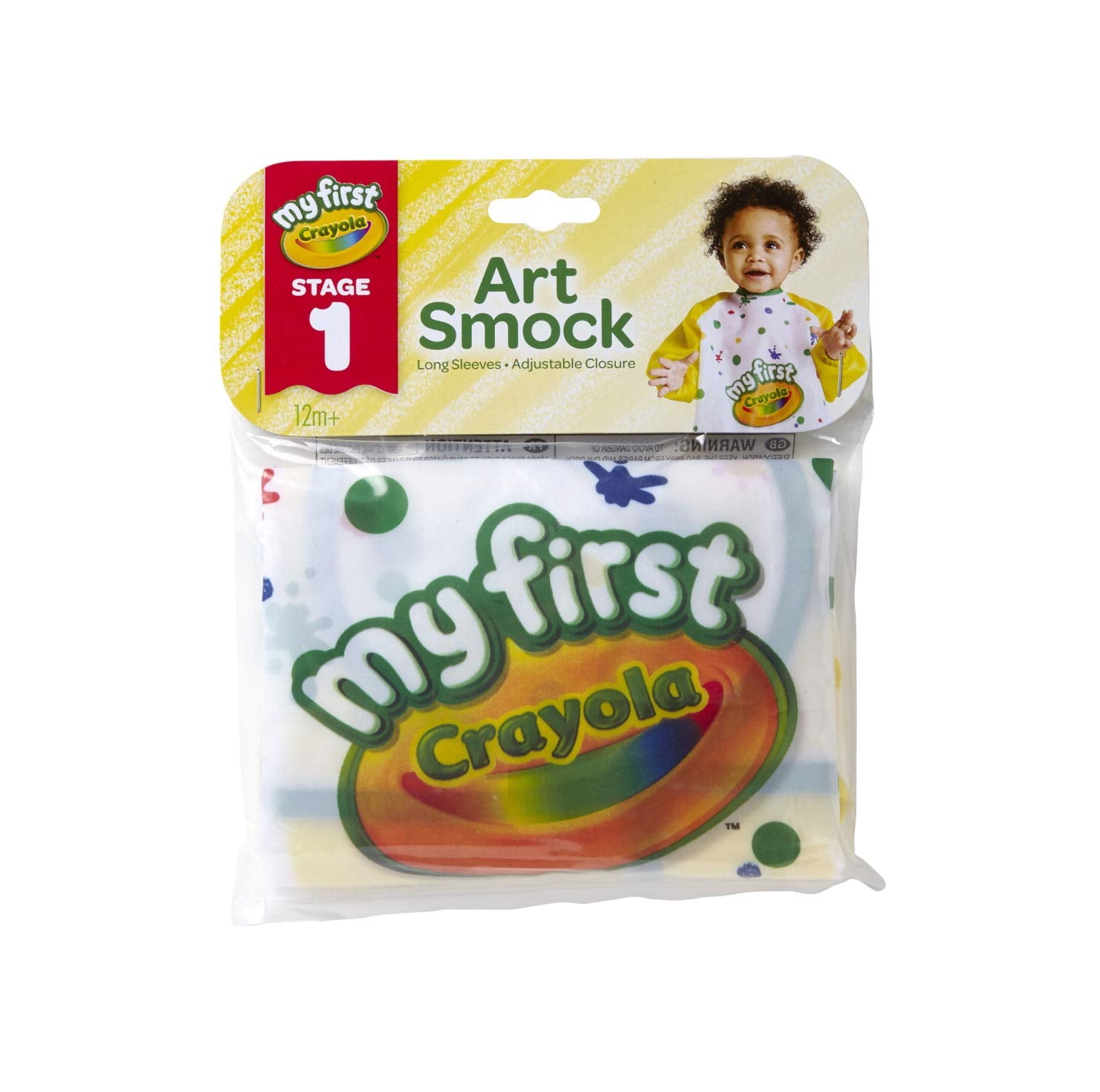 Crayola Art Smock for Toddlers, Painting Apron, Waterproof Bib, Age 12 Months and up, 1 x 7-1/5 x 8-1/10 in , Crayola My First Art Smock