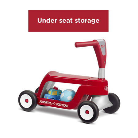 Radio Flyer Scoot 2 Scooter, Toddler Scooter or Ride on, Ages 1-4,Red