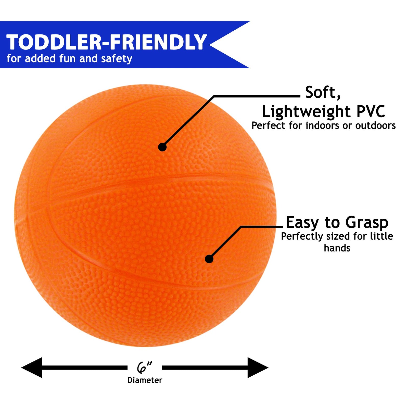 Toddler & Little Kids Replacement Basketball - for Little Tikes EasyScore Basketball Hoop - 2 Pack