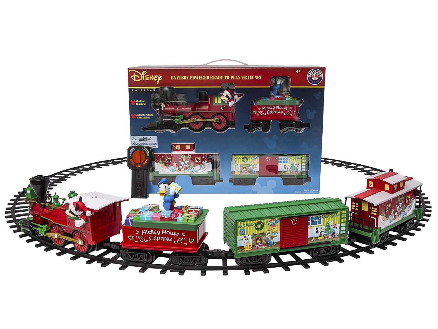 Lionel Disney Mickey Mouse Express Ready-to-Play Set, Battery-powered Model Train with Remote