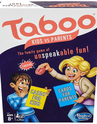 Taboo Kids vs. Parents Family Board Game Ages 8 and Up, Brown
