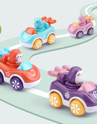 Baby Toy Cars for 1 Year Old Toddler Cartoon Wind up Cars for 2 Year Old Boys Birthday Gift Toys Age 1
