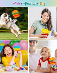 iTechjoy Fidget Toys Set, Bubble Popping Push Popper Sensory Fidget Toys, Pop On Its Stress Relief Toy Popits for Autism,ADD,ADHD, Educational Game Toy for Kids Adults,Hamburger&Fries&Coke Cup Shapes
