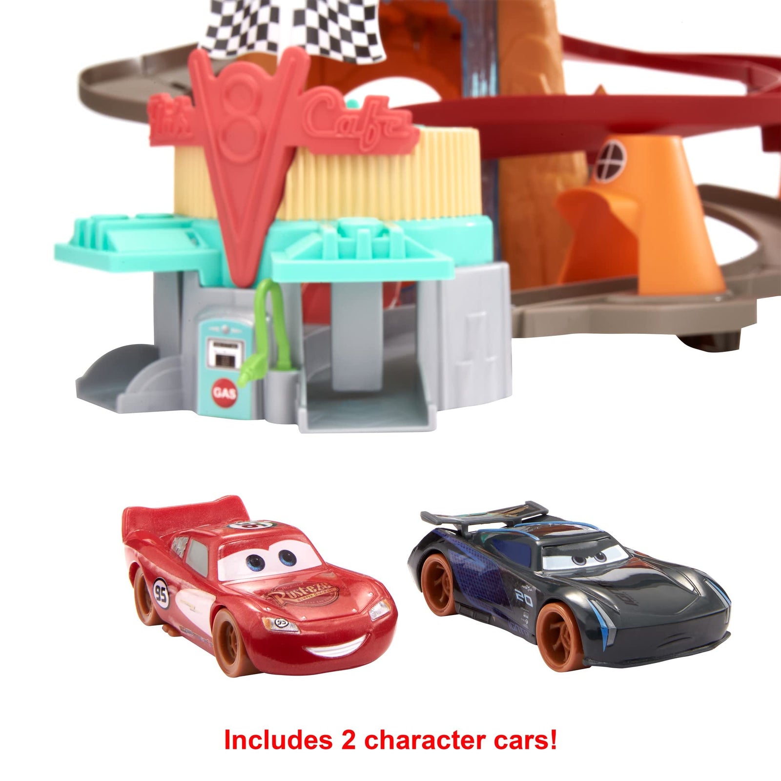 Radiator Springs Mountain Race Playset, Complete Racing Play with Two Vehicles, Gift for Cars Fans Ages 4 Years and Older