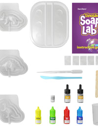 Dino Soap Making Kit for Kids - Dinosaur Science Kits for Kids All Ages - STEM DIY Activity Craft Kits - Crafts Gift for Girls and Boys
