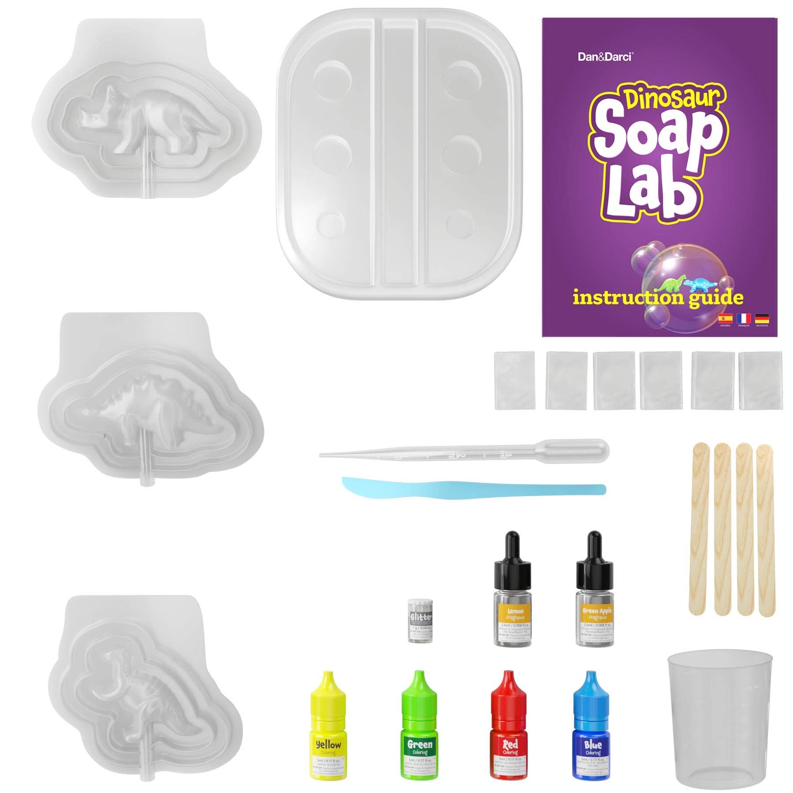 Dino Soap Making Kit for Kids - Dinosaur Science Kits for Kids All Ages - STEM DIY Activity Craft Kits - Crafts Gift for Girls and Boys