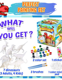 FUNZBO Kids Crafts and Arts Set Painting Kit - Dinosaurs Toys Art and Craft Supplies Party Favors for Boys Girls Age 4 5 6 7 Years Old Kid Creativity DIY Gift Set
