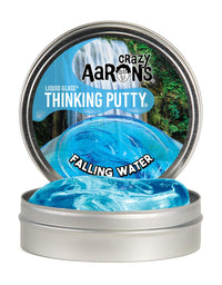 Crazy Aaron's Transparent Thinking Putty - 4" Falling Water Liquid Glass See Through Putty Tin - 90 Grams, Never Dries Out
