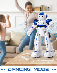 KingsDragon RC Robot Toys for Kids, Gesture & Sensing Programmable Remote Control Smart Robot for Age 3 4 5 6 7 8 Year Old Boys Girls Birthday Gift Present
