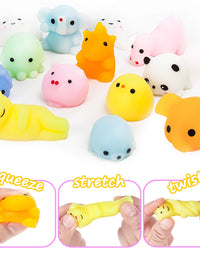 YIHONG 72 Pcs Kawaii Squishies, Mochi Squishy Toys for Kids Party Favors, Mini Stress Relief Toys for Halloween Christmas Easter Party Favors, Birthday Gifts, Classroom Prizes, Goodie Bag
