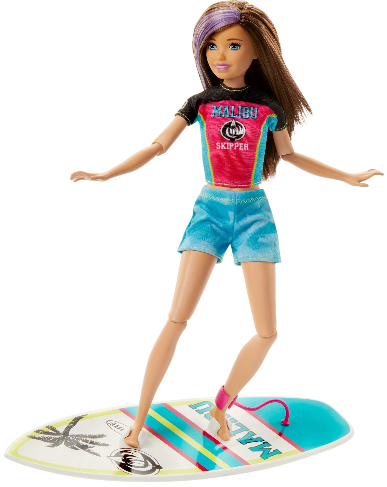 Barbie Dreamhouse Adventures Skipper Surf Doll, approx. 11-inch in Surfing Fashion, with Accessories
