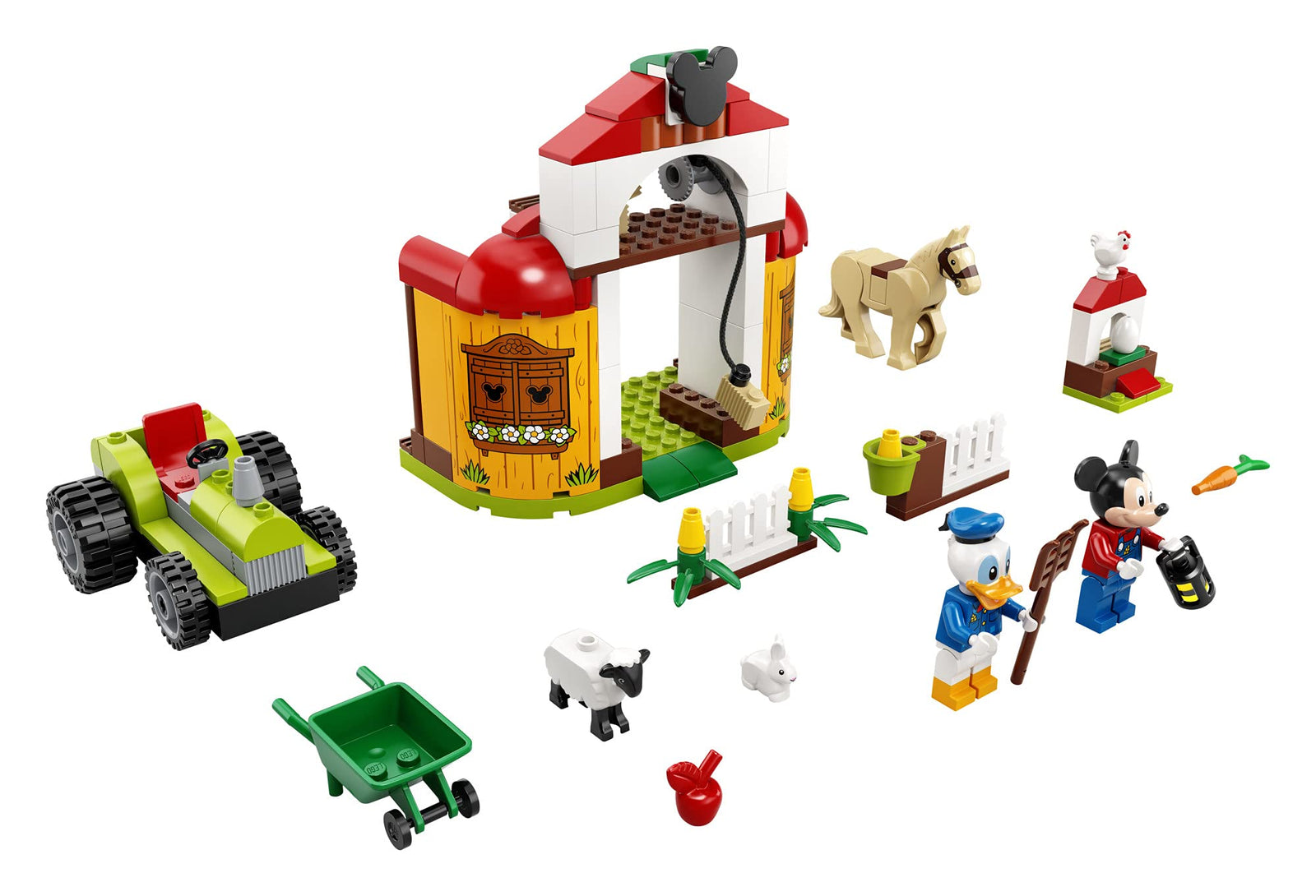 LEGO Disney Mickey and Friends Mickey Mouse & Donald Duck’s Farm 10775 Building Kit; A Creative Play Set for Kids; New 2021 (118 Pieces)