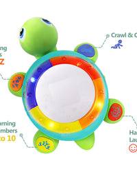 Musical Turtle Toy, English Spanish Learning, Electronic Toys W/ Lights and Sounds, Early Educational Development Birthday Gift 6 7 8 9 10 11 12 Months, 1 2 Year Olds Baby Infants Toddlers Boys Girls
