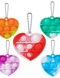 WQFXYZ Simple Fidget Toys Stress Relief Hand Toys, Mini Pop Push it Fidget Toy Keychain for Kids Adults, Mini Pop Push it Bubble Fidget Sensory Toys Office Desk Toy (15pcs-2)
