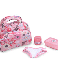Melissa & Doug Doll Feeding and Changing Accessories - Bib, Bag, Diaper, Wipes, Utensils, Bottles

