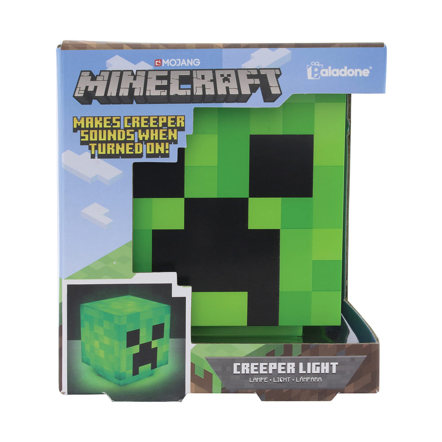 Minecraft Creeper Light Up Figure - Paladone Table Light with Zombie Sounds