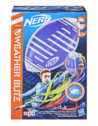 NERF Weather Blitz Foam Football for All-Weather Play -- Easy-to-Hold Grips – Great for Indoor and Outdoor Games -- Silver

