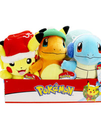 Pokemon Pikachu Holiday Seasonal Plush, 8-Inch Plush Toy, Includes Santa Hat Accessory - Super Soft Plush, Authentic Details - Perfect for Playing, Displaying & Gifting - Gotta Catch ‘Em All
