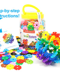 Brain Flakes 500 Piece Interlocking Plastic Disc Set - A Creative and Educational Alternative to Building Blocks - Tested for Children's Safety - A Great Stem Toy for Both Boys and Girls
