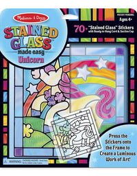 Melissa & Doug Stained Glass Made Easy Craft Kit - Unicorn
