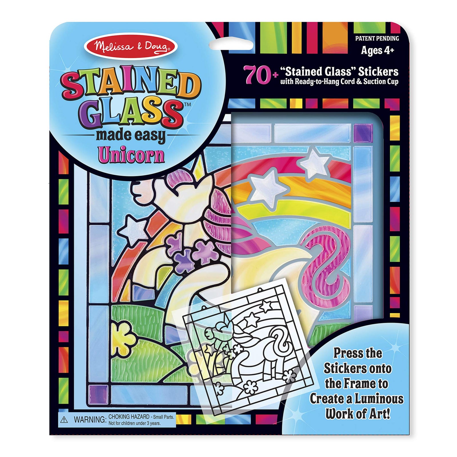 Melissa & Doug Stained Glass Made Easy Craft Kit - Unicorn