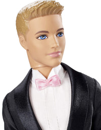 Barbie Fairytale Groom Ken Doll in Tuxedo [Amazon Exclusive], Brown/a
