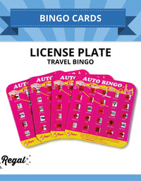Regal Games Original Assorted Auto and Interstate Travel Bingo Set, Bingo Cards Great for Family Vacations, Car Rides, and Road Trips, Multi Color, 4 Pack
