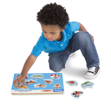 Melissa & Doug Disney Mickey Mouse and Friends Vehicles Sound Puzzle (8 pcs)