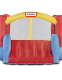 Little Tikes Jump 'n Slide Bouncer - Inflatable Jumper Bounce House Plus Heavy Duty Blower With GFCI, Stakes, Repair Patches, And Storage Bag 106.2 Inch x 137.7 Inch x 65.7 Inch Ages 3-8 Years
