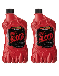 Spooktacular Creations 2 Packs of 18 oz Fake Halloween Vampire Blood Bottle for Halloween Costume, Zombie, Vampire and Monster Makeup & Dress Up
