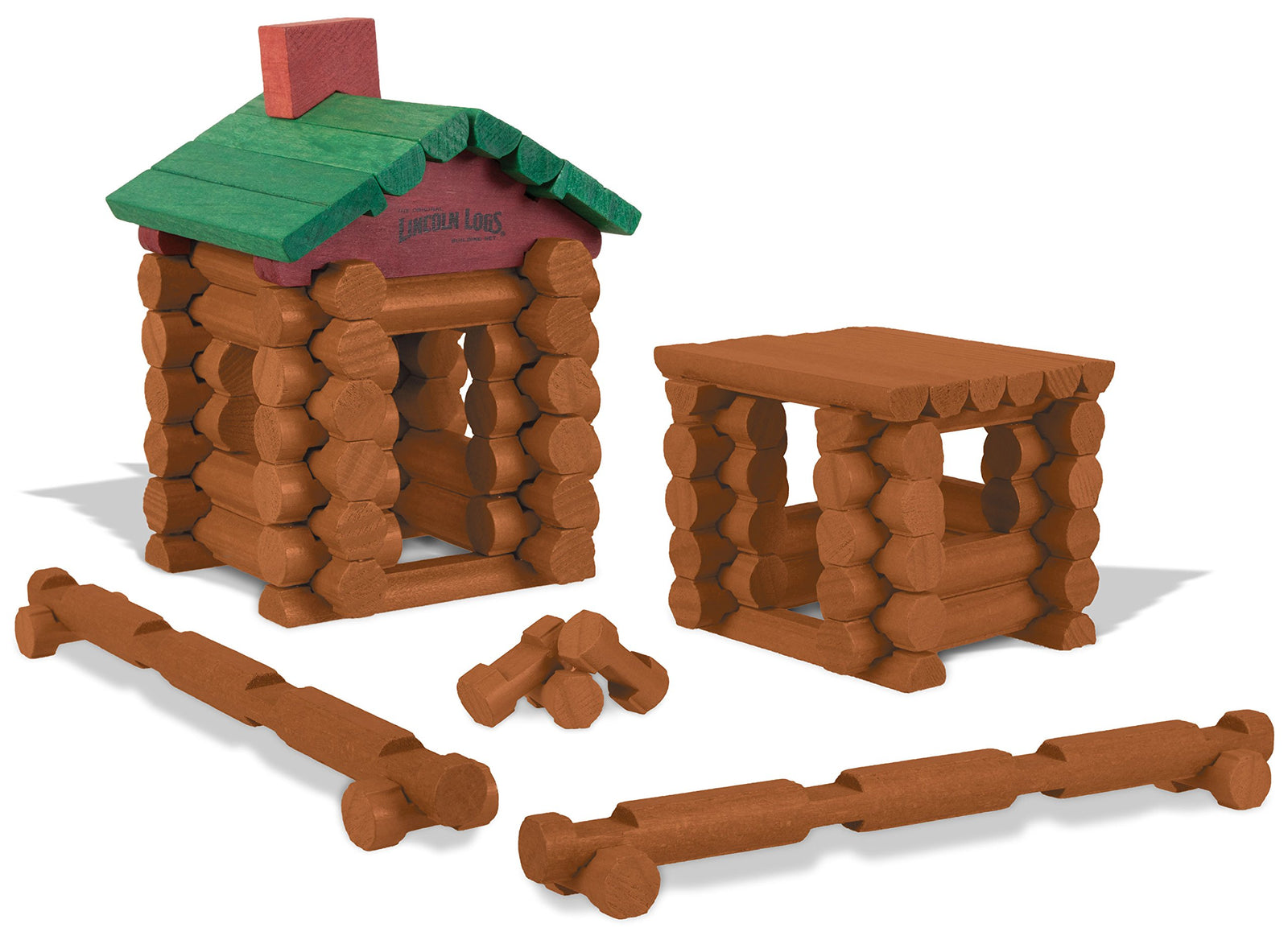 Lincoln Logs –100th Anniversary Tin-111 Pieces-Real Wood Logs-Ages 3+ - Best Retro Building Gift Set for Boys/Girls - Creative Construction Engineering – Top Blocks Game Kit - Preschool Education Toy, Brown (854)