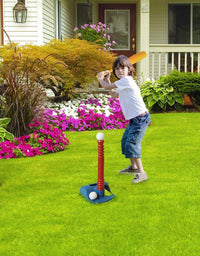 ToyVelt TBall Set For Toddlers 9 Balls - Kids Baseball Tee Game For Boys & Girls Ages 1- 10 Years
