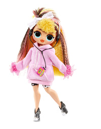 LOL Surprise OMG Remix Pop B.B. Fashion Doll, Plays Music, with Extra Outfit and 25 Surprises Including Shoes, Hair Brush, Doll Stand, Magazine, and Record Player Package - for Girls Ages 4+
