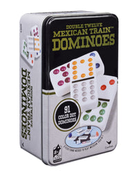 Double Twelve Mexican Train Dominoes in Tin
