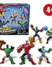Marvel Hasbro Super Hero Mashers Battle Mash Collection Pack, Includes Iron Man, Black Panther, Thanos, Hulk, and Captain America 6-inch Figures (Amazon Exclusive)
