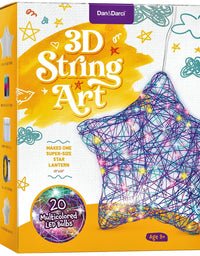 3D String Art Kit for Kids - Makes a Light-Up Star Lantern with 20 Multi-Colored LED Bulbs - Kids Gifts - Crafts for Girls and Boys Ages 8-12 - DIY Arts & Craft Kits for 8, 9, 10, 11, 12 Year Old Girl
