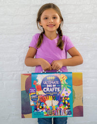 Horizon Group USA Giant 1000+ Pieces Ultimate Box of Arts & Crafts Supplies Set - Big DIY Kit for Kids & Toddlers, Homeschool, Preschool - Stickers,Feathers,Pipe Cleaners,Wood Sticks,Gemstones,Beads
