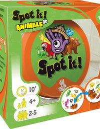 Spot It! Junior Animals Card Game | Game For Kids | Preschool Age 4+ | 2 to 5 Players | Average Playtime 10 minutes | Made by Zygomatic
