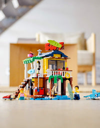 LEGO Creator 3in1 Surfer Beach House 31118 Building Kit Featuring Beach Hut and Animal Toys, New 2021 (564 Pieces)

