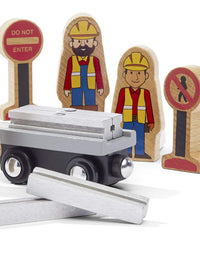 Imaginarium Mega Wooden Train Set, for Ages 3-6, 80 Pieces
