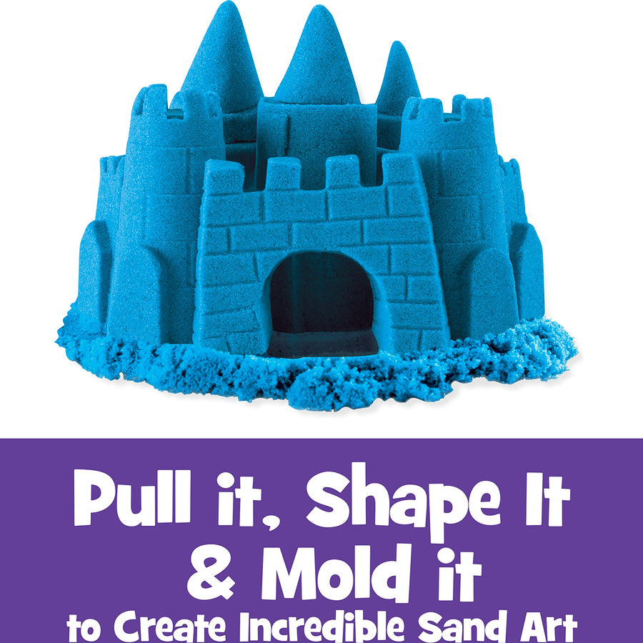 Kinetic Sand, The Original Moldable Sensory Play Sand Toys for Kids, Blue, 2 lb. Resealable Bag, Ages 3+