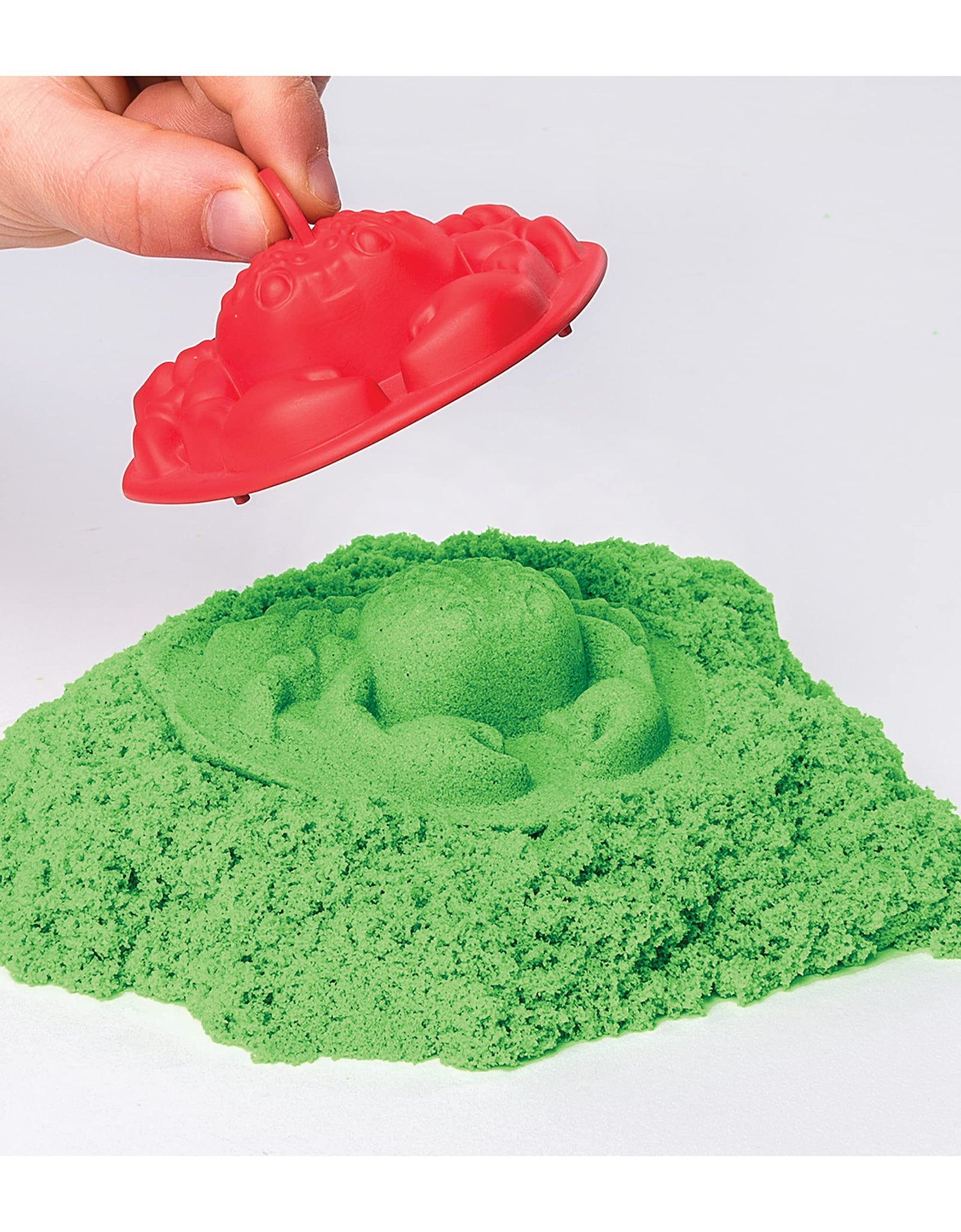 Kinetic Sand, Sandbox Playset with 1lb of Green and 3 Molds, for Ages 3 and up