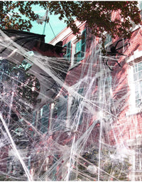 1000 sqft Halloween Spider Web Decorations, VIRIITA Super Stretch Fake Spider Webs, White Webbing Spooky Cobwebs Halloween Supplies for Halloween Party Decorations Bar Haunted House
