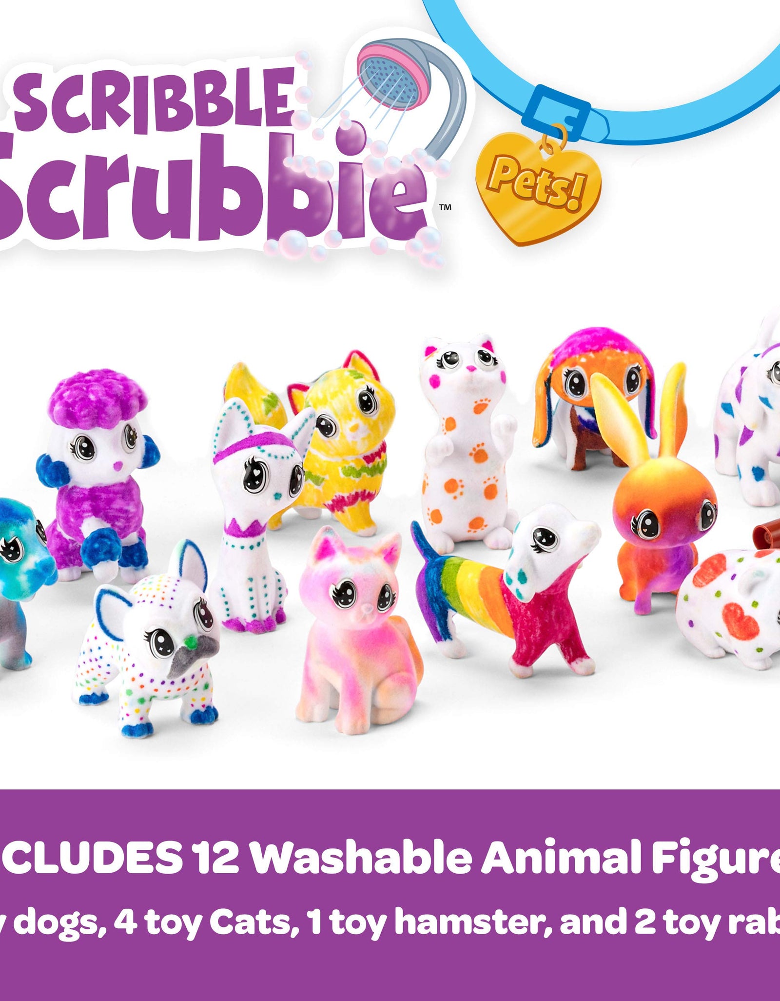 Crayola Scribble Scrubbie Pets Mega Pack, Animal Toy for Kids, Gift, Age 3+