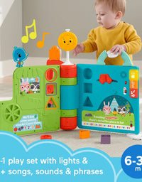 Fisher-Price Sit-to-Stand Giant Activity Book, Electronic Learning Toy and Activity Center for Infants and Toddlers Ages 6 Months to 3 Years
