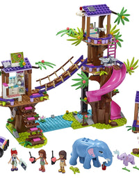 LEGO Friends Jungle Rescue Base 41424 Building Toy for Kids, Animal Rescue Kit That Includes a Jungle Tree House and 2 Elephant Figures for Adventure Fun (648 Pieces)
