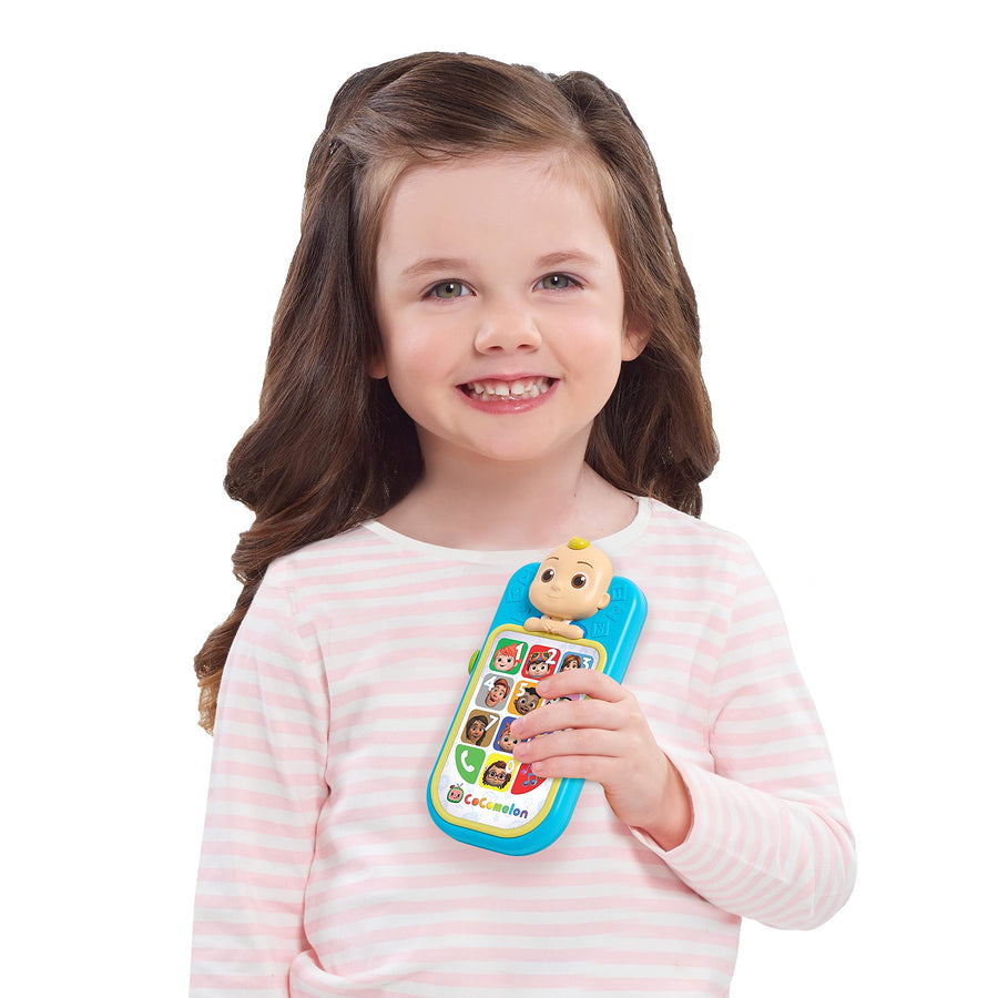 CoComelon JJ’s First Learning Toy Phone for Kids with Lights, Sounds, Music to Introduce Feelings, Letters, Numbers, Colors, Shapes, and Weather to Children, by Just Play