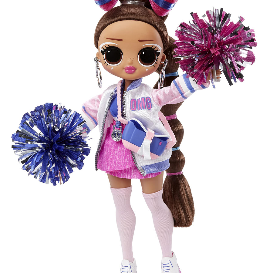 LOL Surprise OMG Sports Cheer Diva Competitive Cheerleading Fashion Doll with 20 Surprises Including Sparkly Accessories & Reusable Playset, Posable - Gift for Kids, Toys for Girls Boys Ages 4 5 6 7+