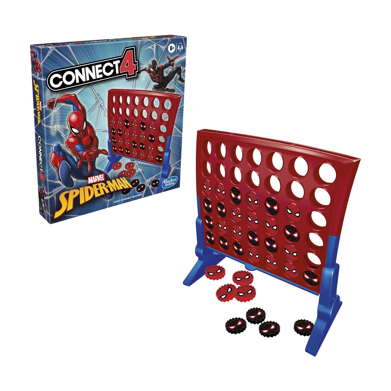 Hasbro Gaming Connect 4 Game: Marvel Spider-Man Edition, Connect 4 Gameplay, Strategy Game for 2 Players, Fun Board Game for Kids Ages 6 and Up (Amazon Exclusive)